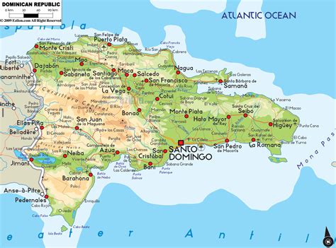 Map of Dominican Republic with industries highlighted